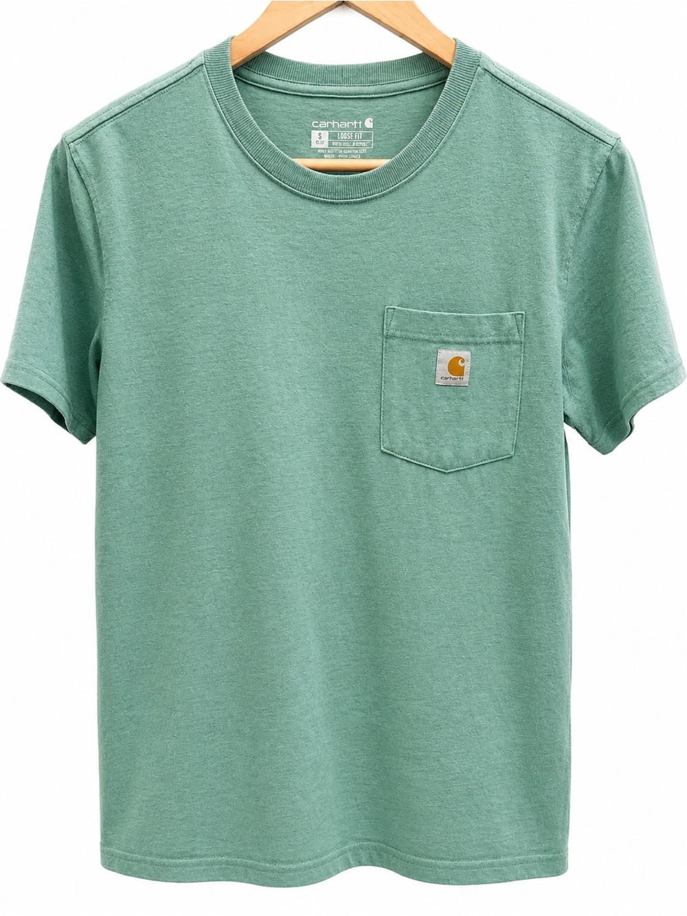 Carhartt Loose Fit Pocket Tee Sage Green Short Sleeve T-Shirt Women’s Small
